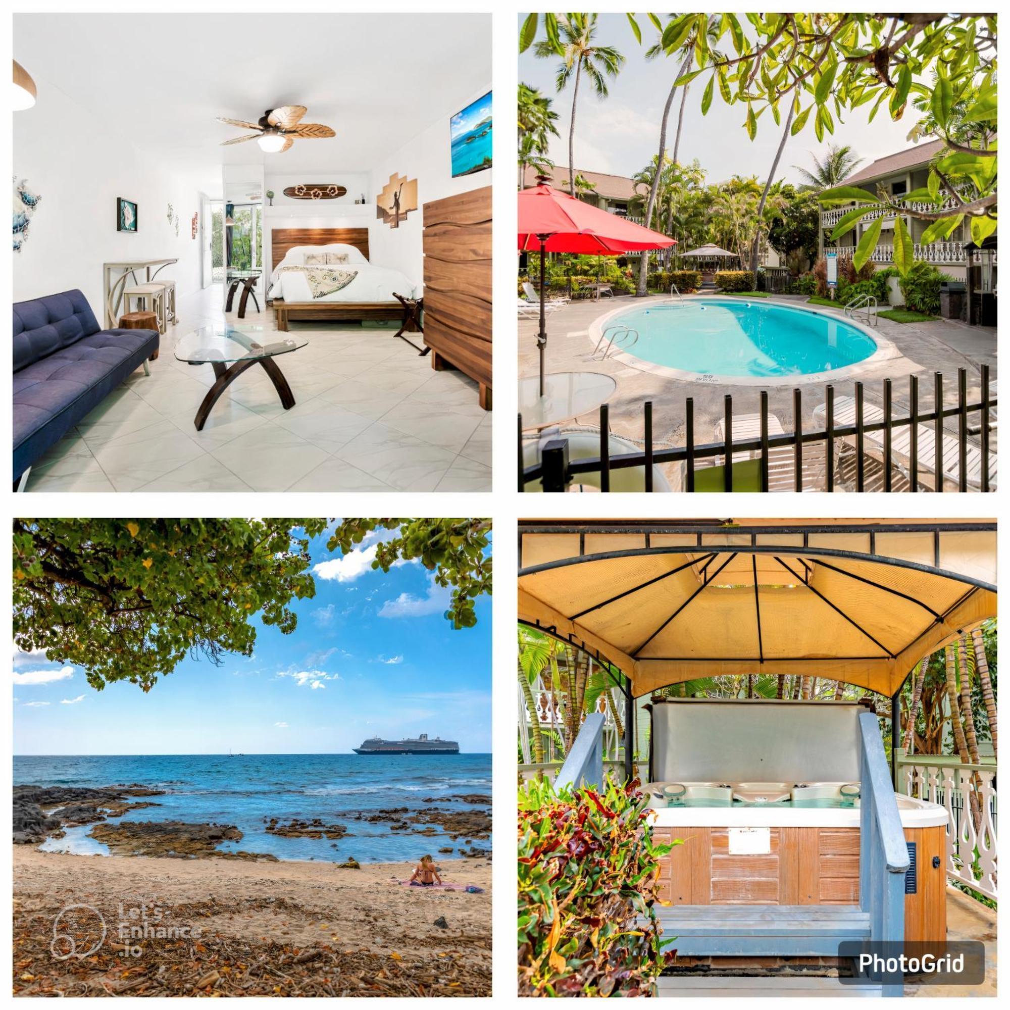 Downtown Hawaiian Theme Condo With Hot Tub, Pool & Beach - Kona Islander Inn Kailua-Kona Exteriör bild
